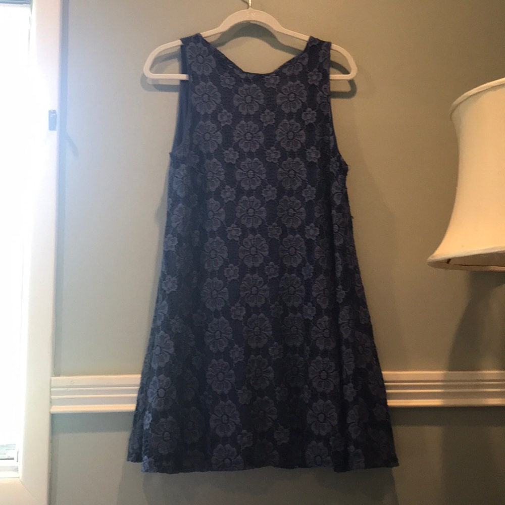 Lacey indigo shift dress